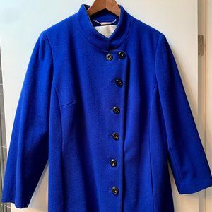 Windsmoor Funnel Neck Leatherette Trim Coat